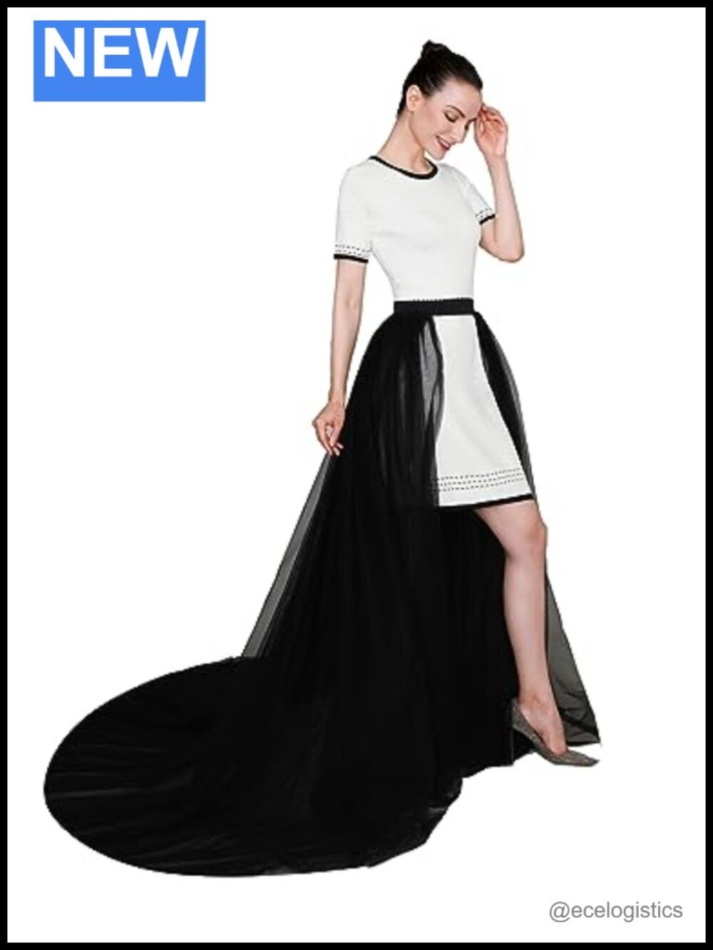 High Low Tutu Skirt Party Wedding Overskirt Tulle Long